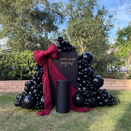 The Maroon Ribbon Birthday Setup