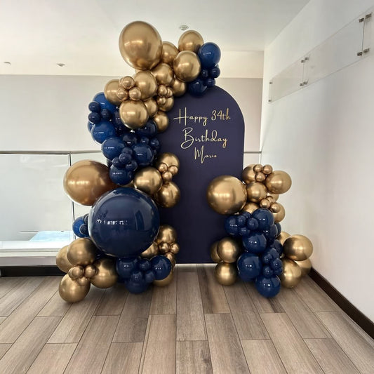 The Dark Blue & Golden Birthday Setup