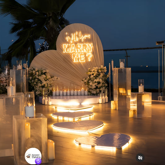 The Designer Heart Romantic Proposal Decor