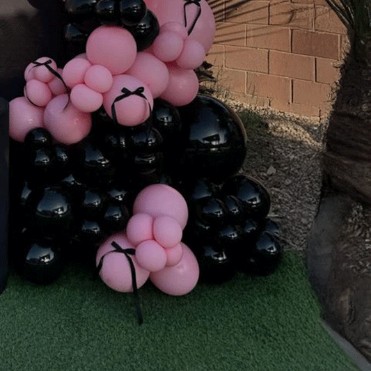 The Pink & Black Ribbon Birthday Setup