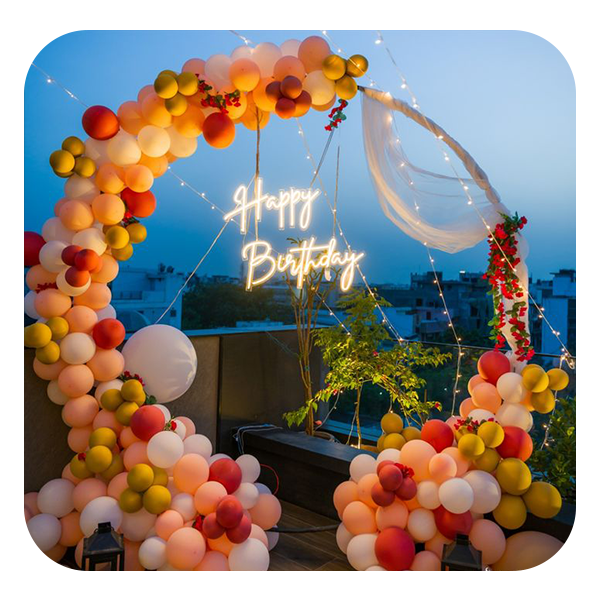 Outdoor / Terrace Birthday Decoration