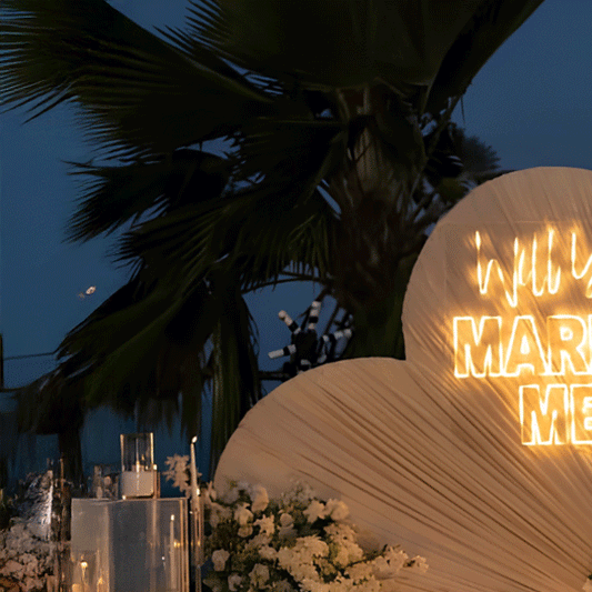 The Designer Heart Romantic Proposal Decor
