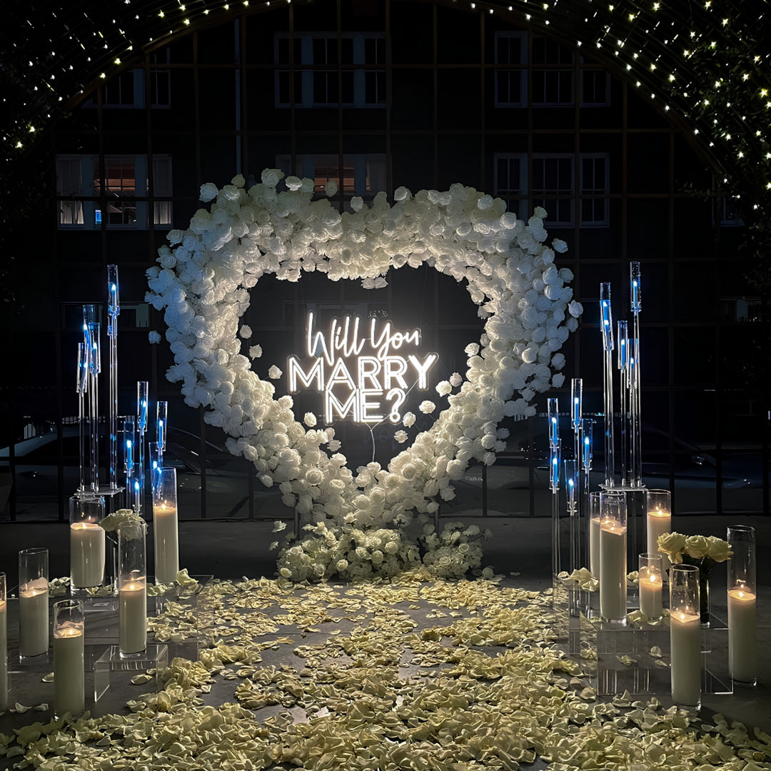 The Heart Marry Me Proposal Setup