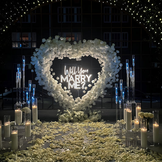 The Heart Marry Me Proposal Setup