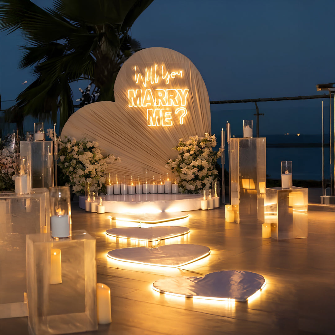 The Designer Heart Romantic Proposal Decor